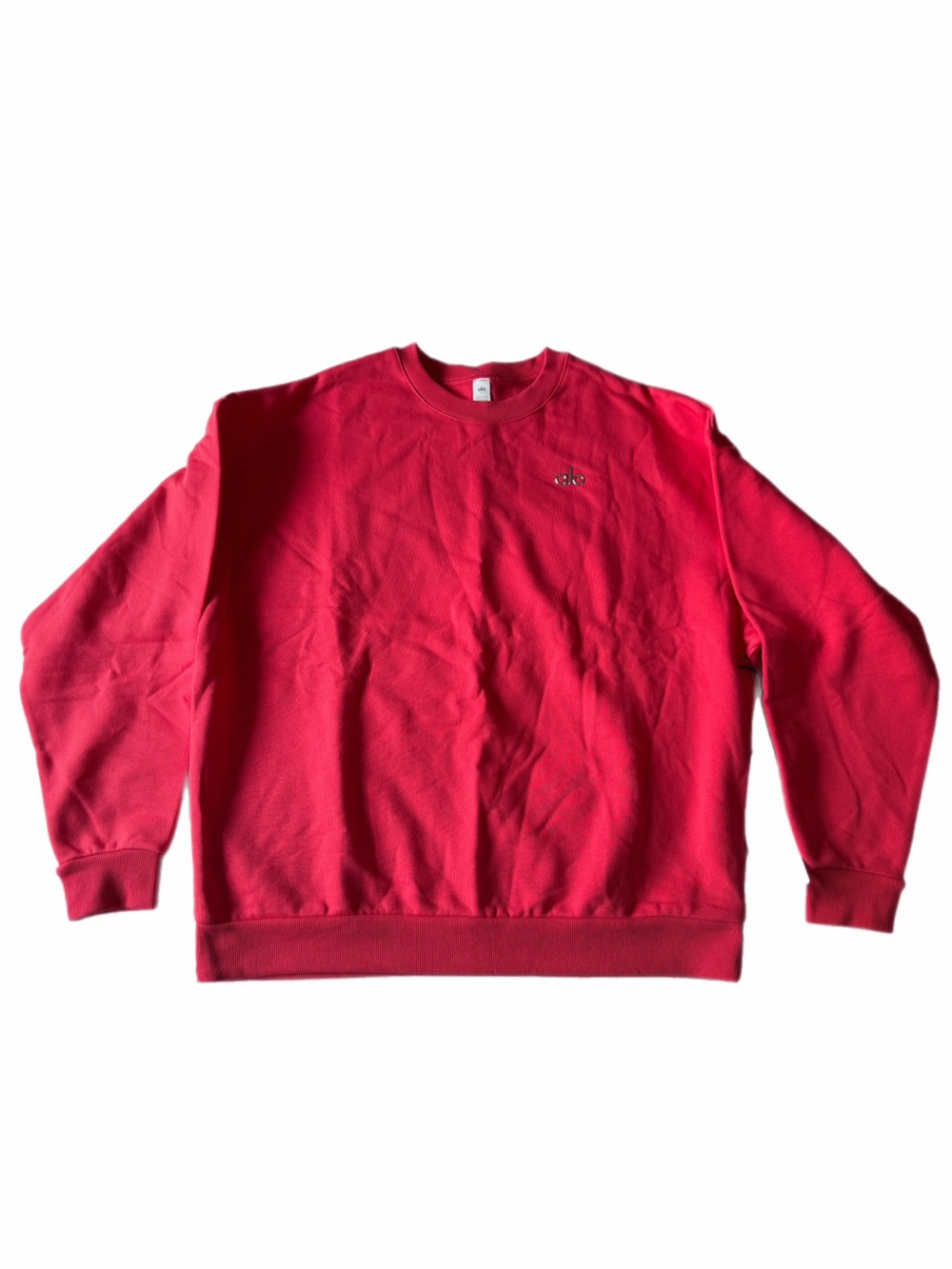 Alo accolade candy red crew neck sweatshirt NWT large - Picture 6 of 15